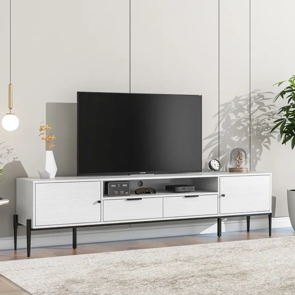 Modern TV Console, Entertainment Center with Storage for Living Room 70.86x15.74x21.85inch