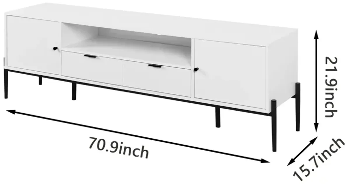 Modern TV Console, Entertainment Center with Storage for Living Room 70.86x15.74x21.85inch