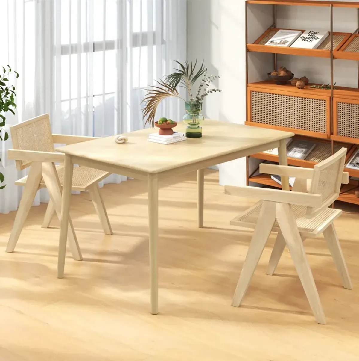 48 Inches Wooden Dining Table for 4 People