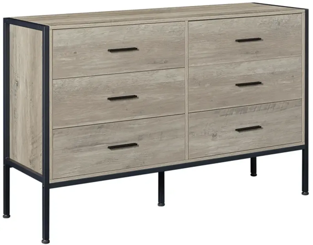 Buffet Cabinet Storage Sideboard 6 Drawers  Cabinet