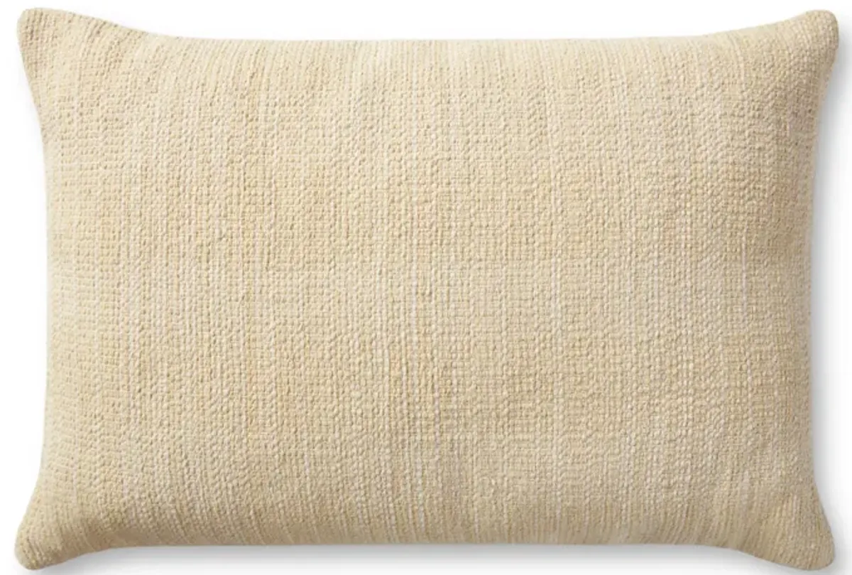 Dolores PMH0030 Cream 16''x26'' Polyester Pillow by Magnolia Home by Joanna Gaines x Loloi