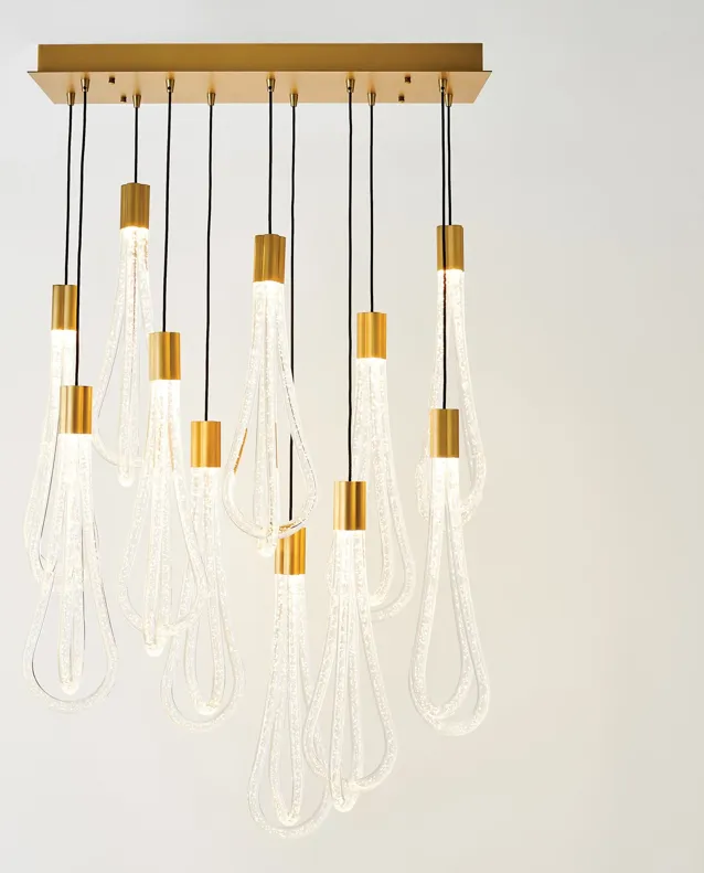 Layered Raindrop Chandelier