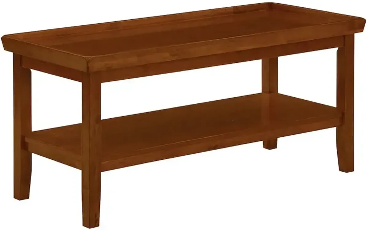 Convenience Concepts Ledgewood Coffee Table with Shelf, Cherry