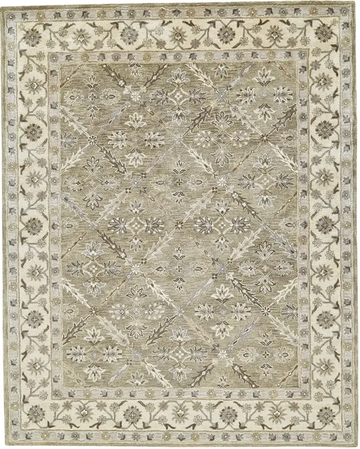 Eaton 8424F Green/Brown/Taupe 2'6" x 10' Rug