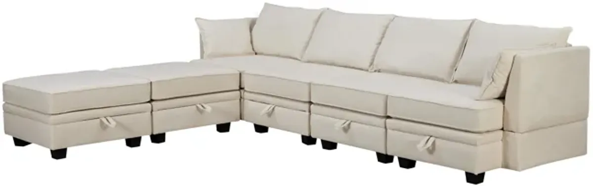 Modern Large U-Shape Modular Sectional Sofa