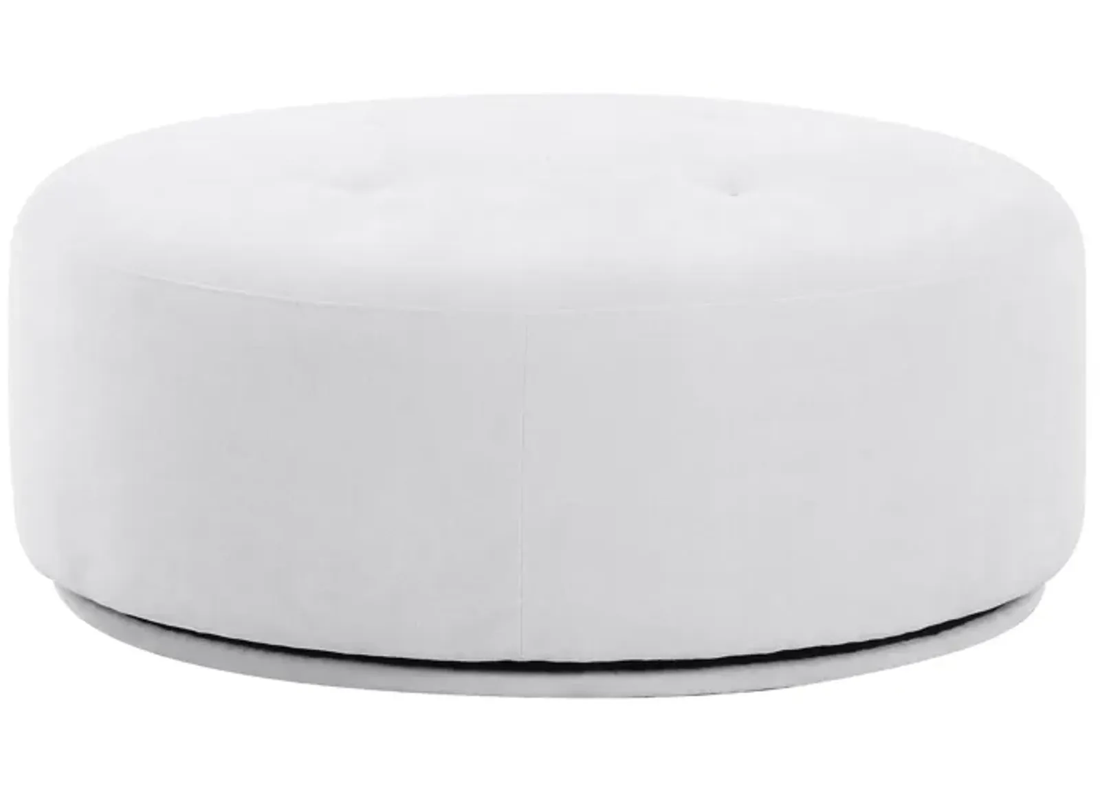 Fickle Grey Velvet Swivel Ottoman