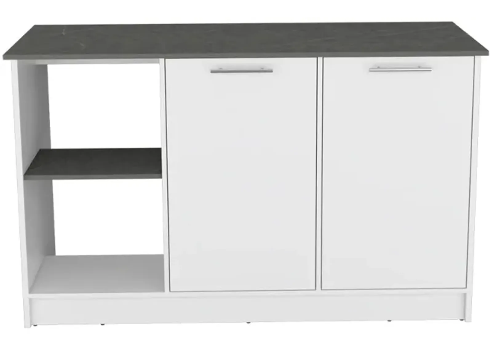 Kitchen Island Padua, Kitchen, White / Onyx