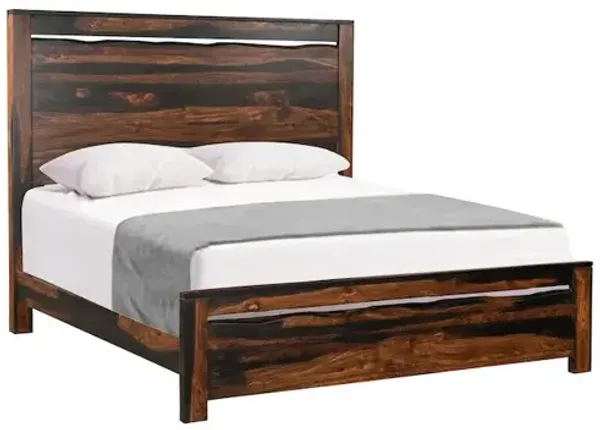 Taran Designs Marin Live Edge Solid Wood King Panel Bed