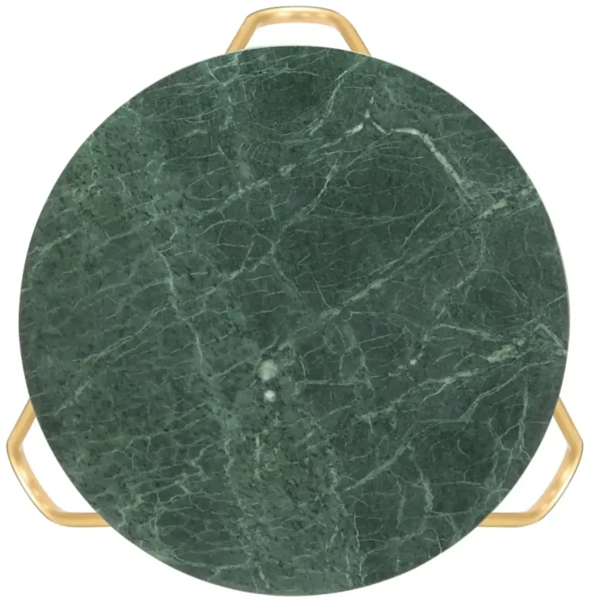 vidaXL Coffee Table Green 25.6"x25.6"x16.5" Real Stone with Marble Texture