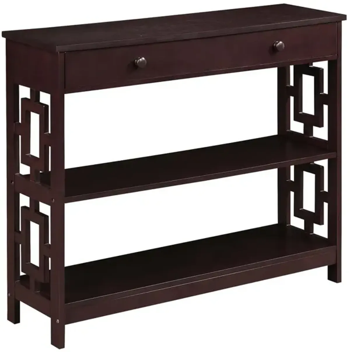 Convenience Concepts Town Square 1 Drawer Console Table, Espresso