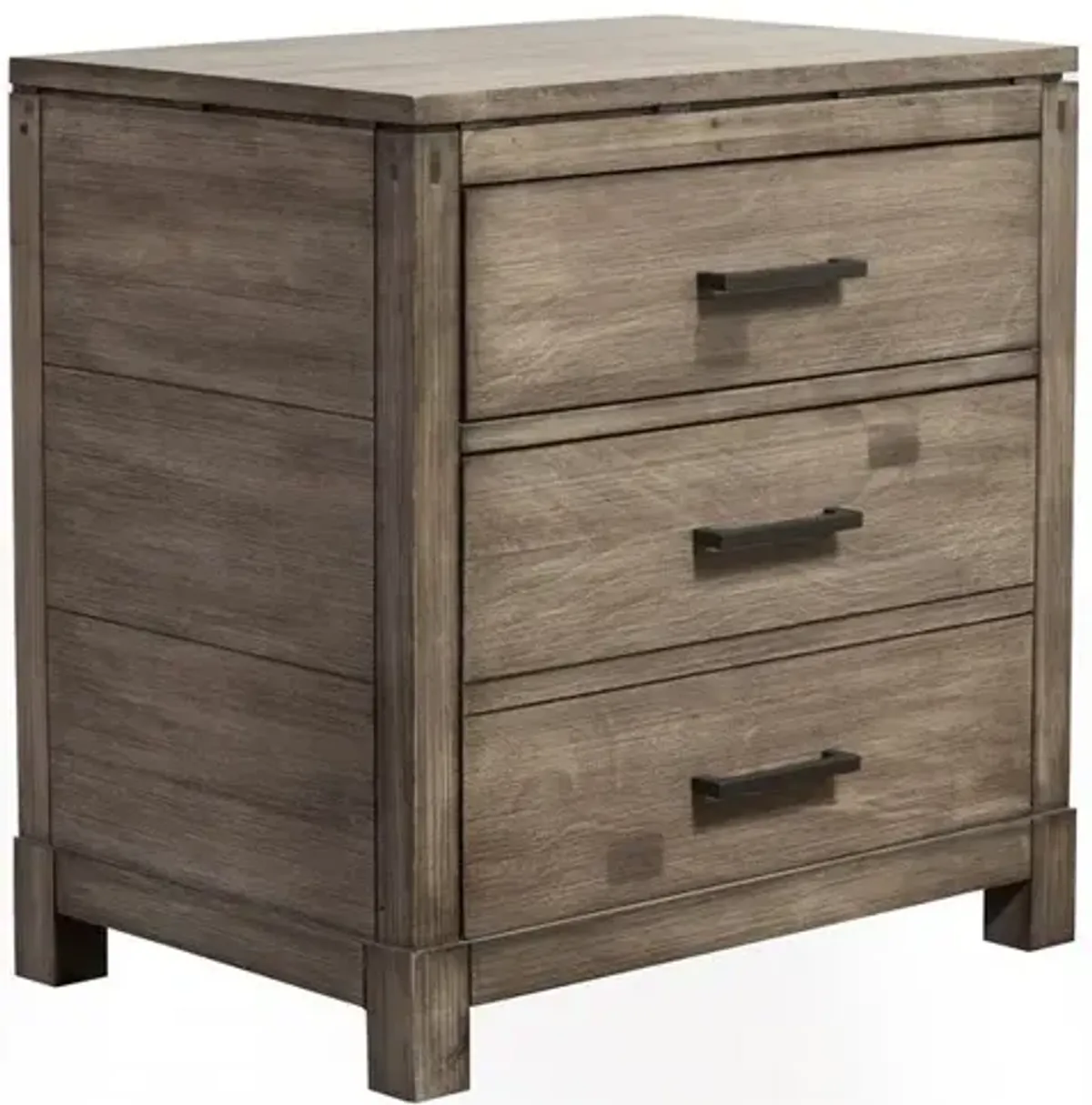 Sydney 2 Drawer Nightstand, Weathered Grey