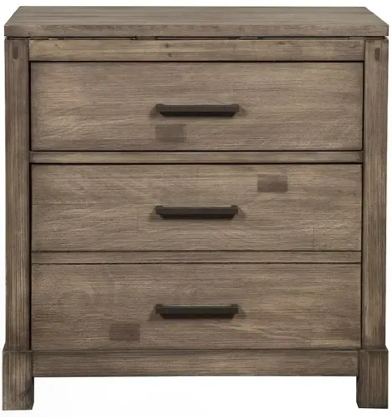 Sydney 2 Drawer Nightstand, Weathered Grey