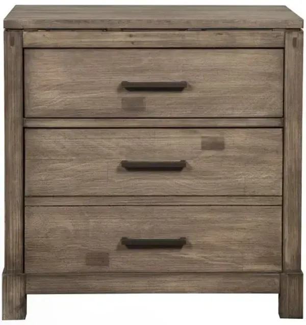Sydney 2 Drawer Nightstand, Weathered Grey