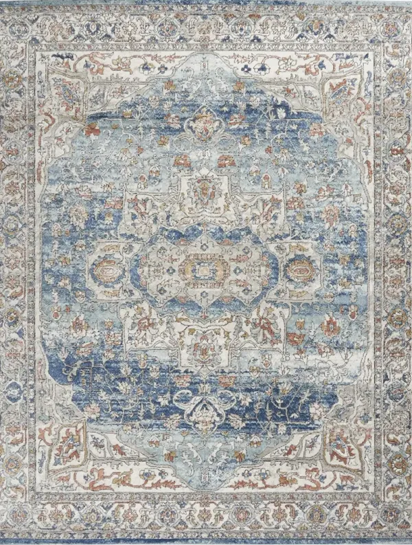 Quarry QUA11 Ivory/Blue 7'10" x 9'10" Rug