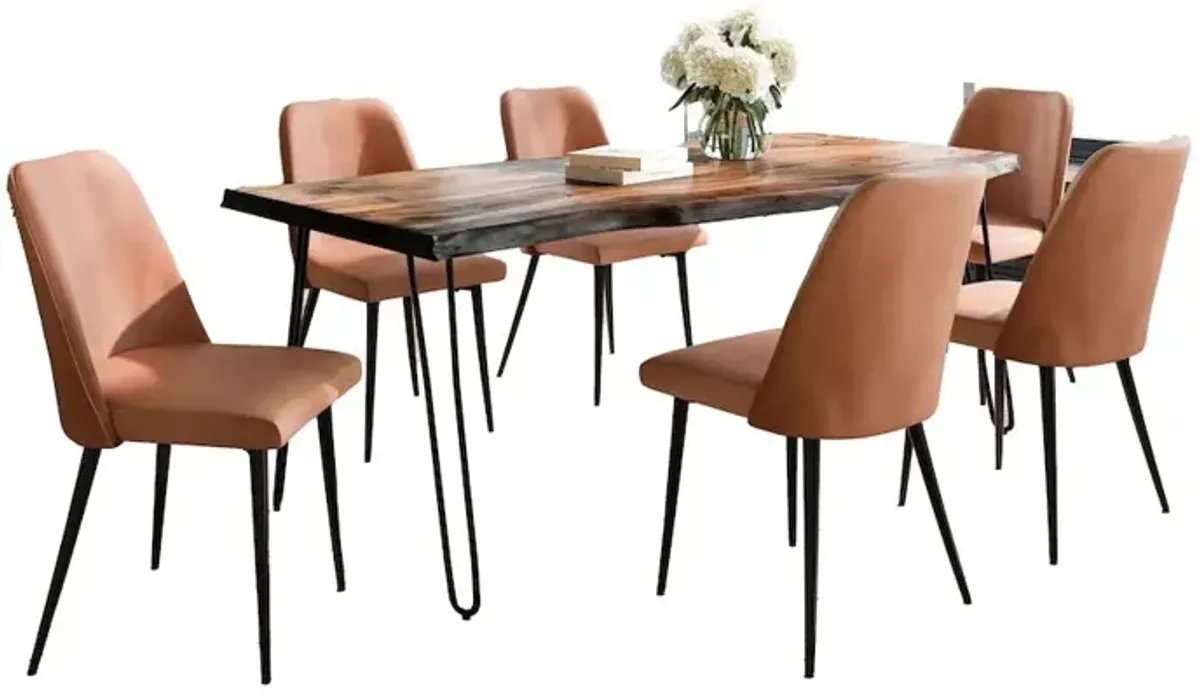 Jofran Nature's Edge Seven Piece Solid Acacia Dining Set