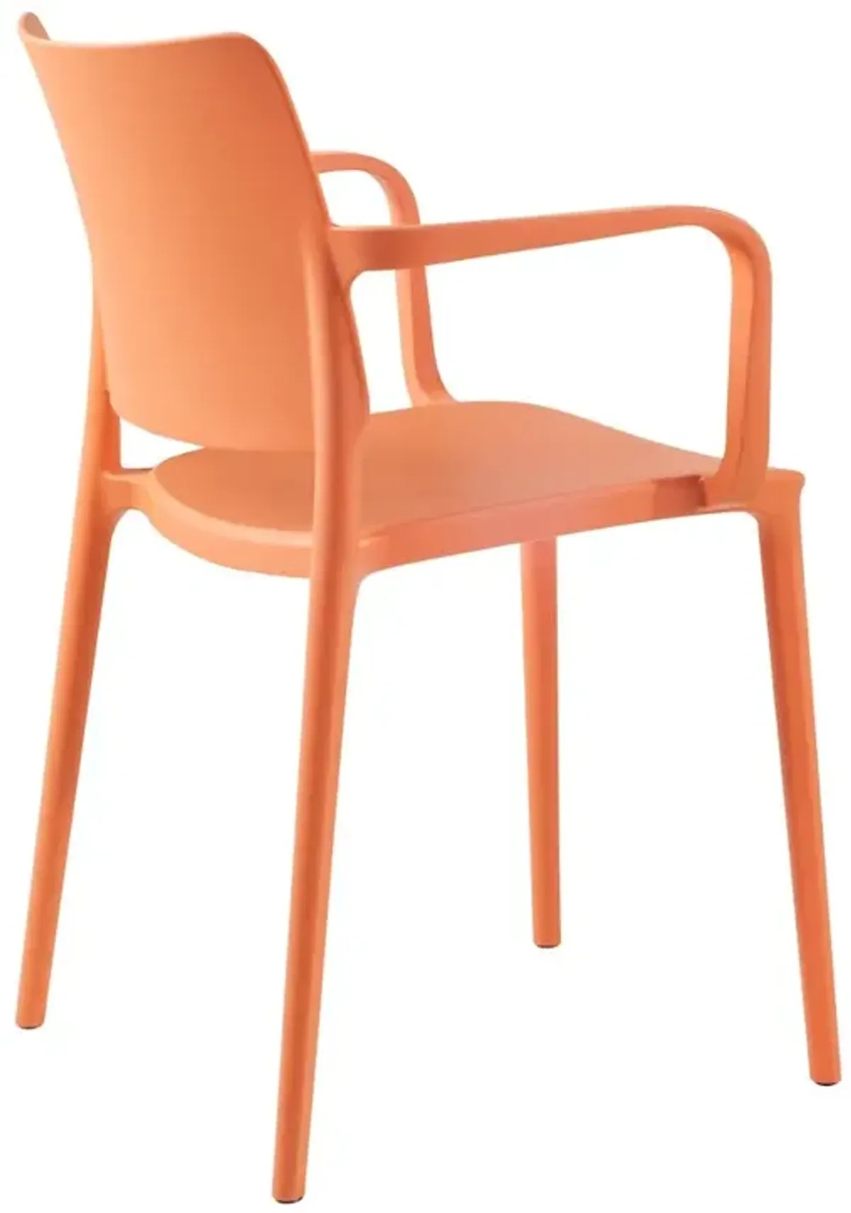 Omax Decor Cleo Arm Resin Patio Dining Chair in Orange - (Set of 2)