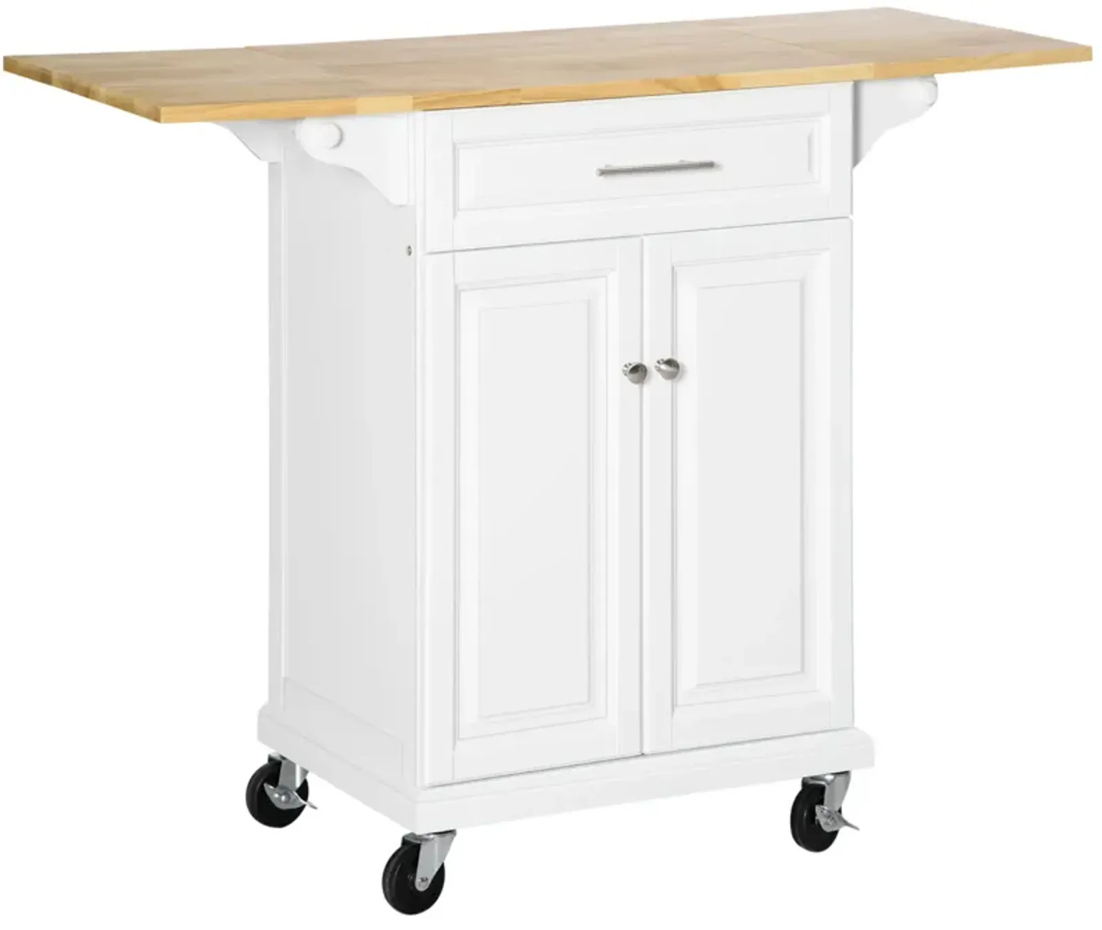 Versatile Kitchen Aid: Island Cart with Extended Counter and Storage