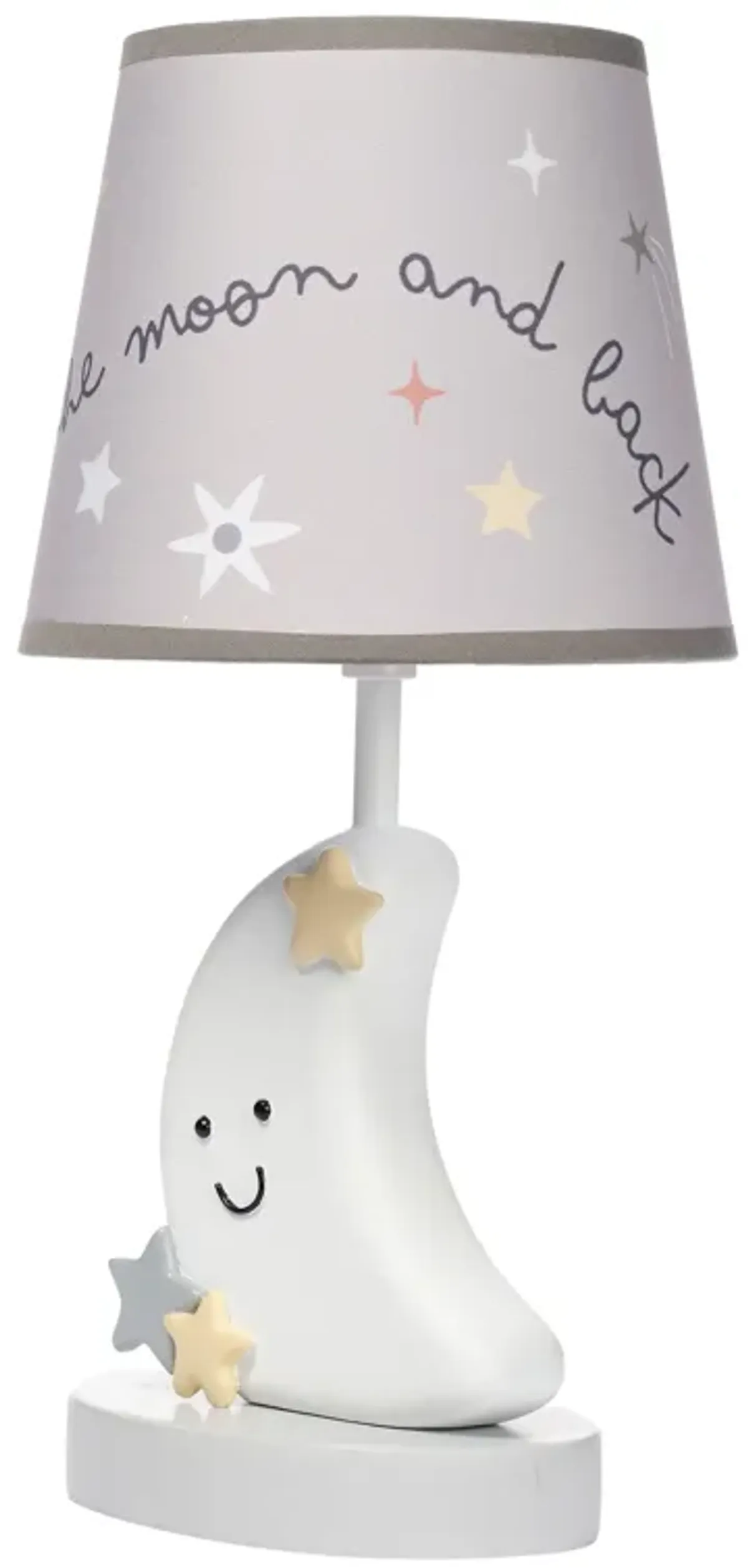 Bedtime Originals Little Star Celestial Moon Nursery Lamp with Shade and Bulb