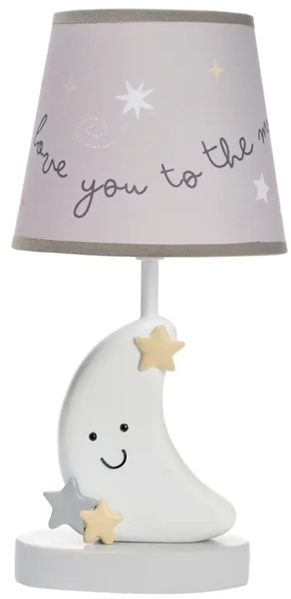 Bedtime Originals Little Star Celestial Moon Nursery Lamp with Shade and Bulb