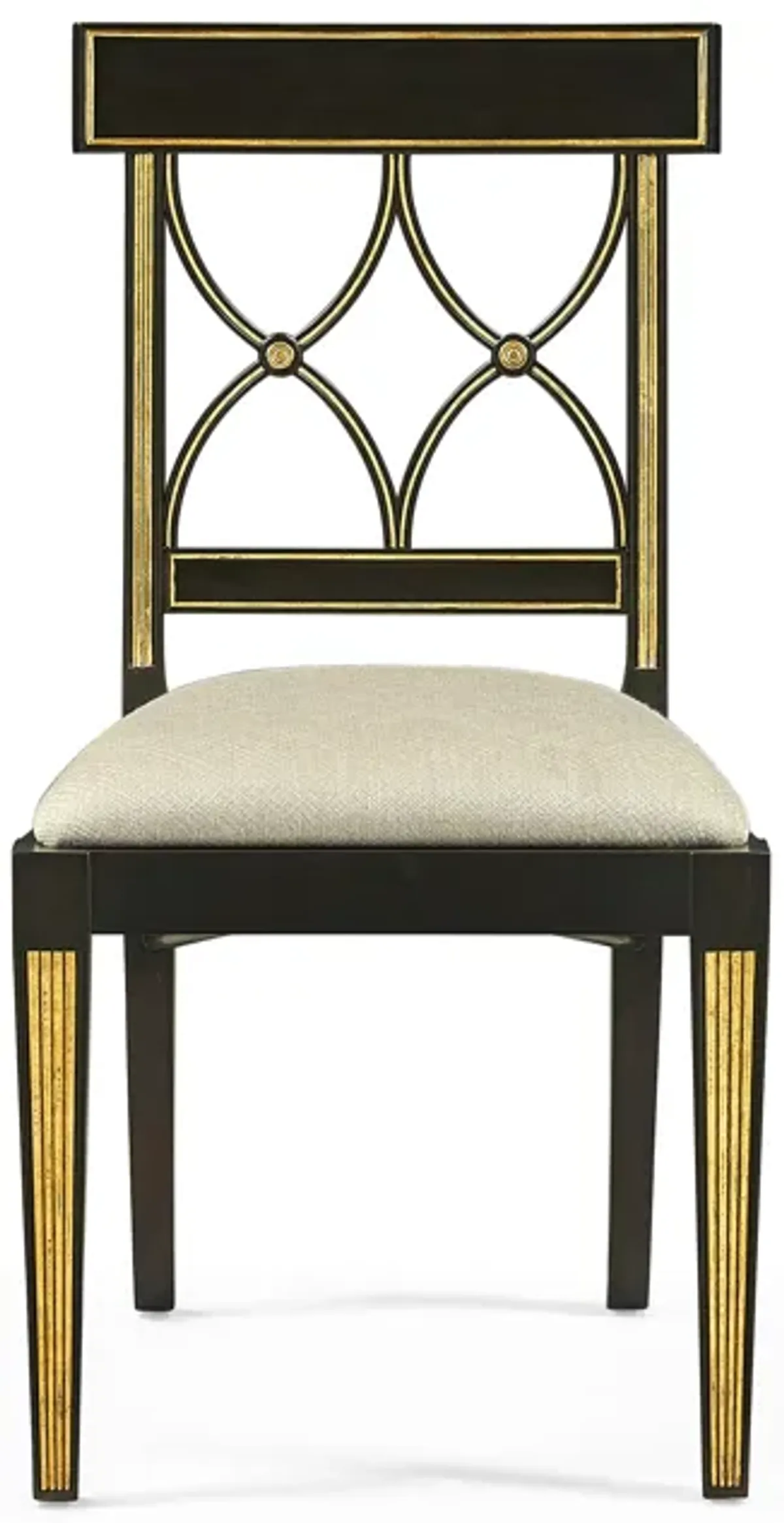 Black Curved Back Side Chair