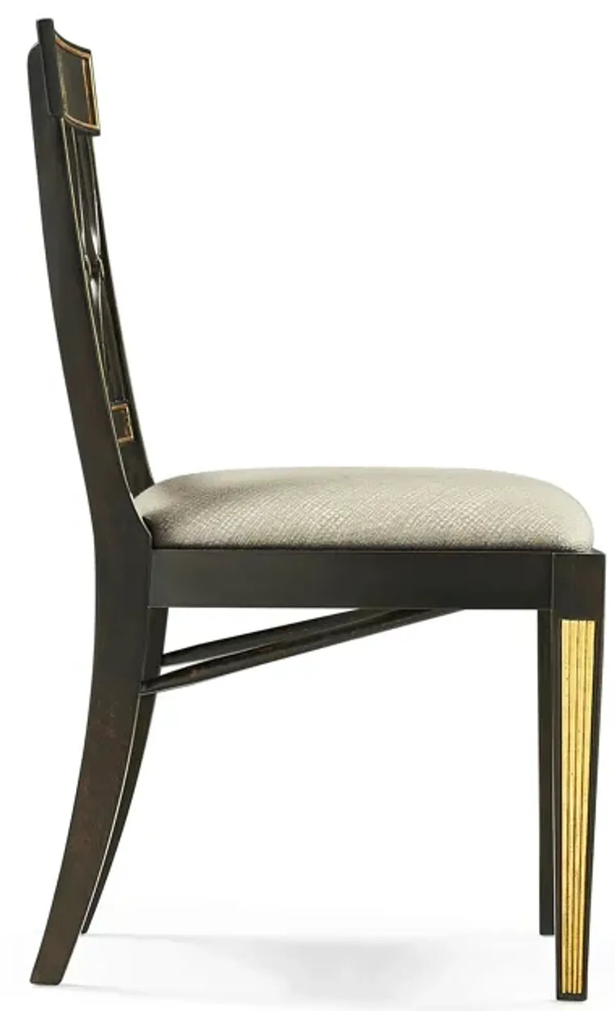 Black Curved Back Side Chair