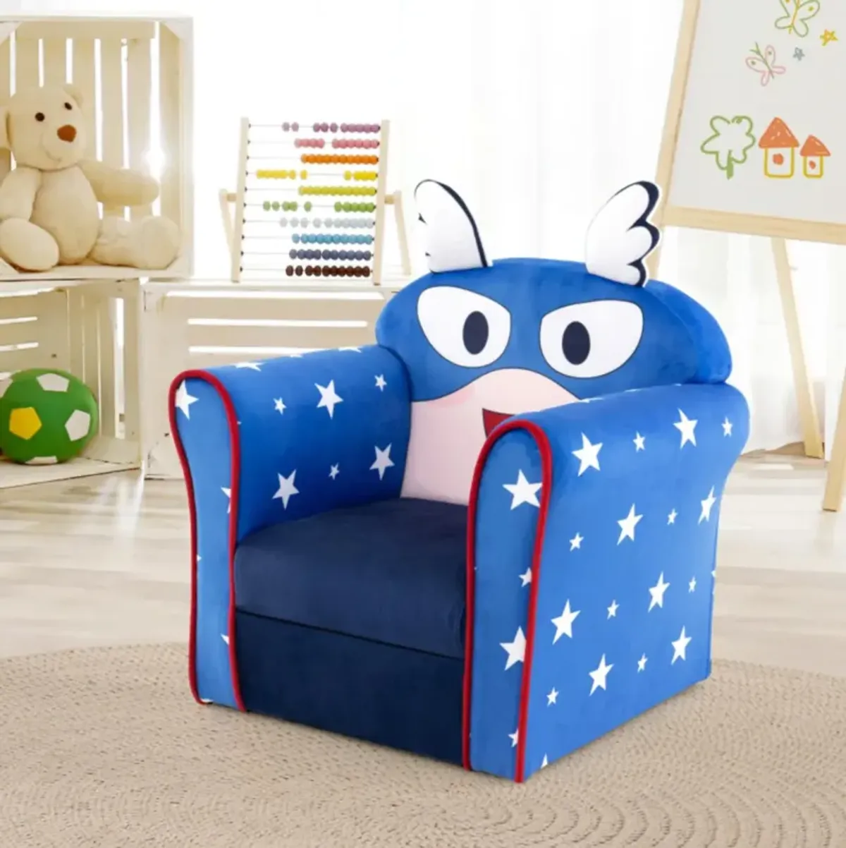 Hivvago Original Kids Sofa with Armrest and Thick Cushion