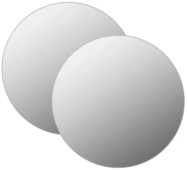 vidaXL Wall Mirrors 2 pcs 27.6" Round Glass