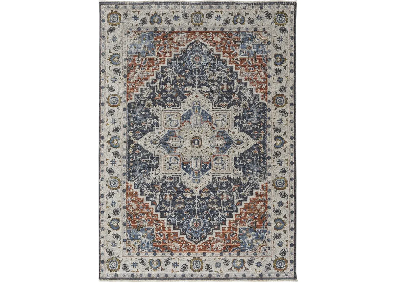 Kaia 39HTF Ivory/Blue/Red 9'8" x 12'8" Rug