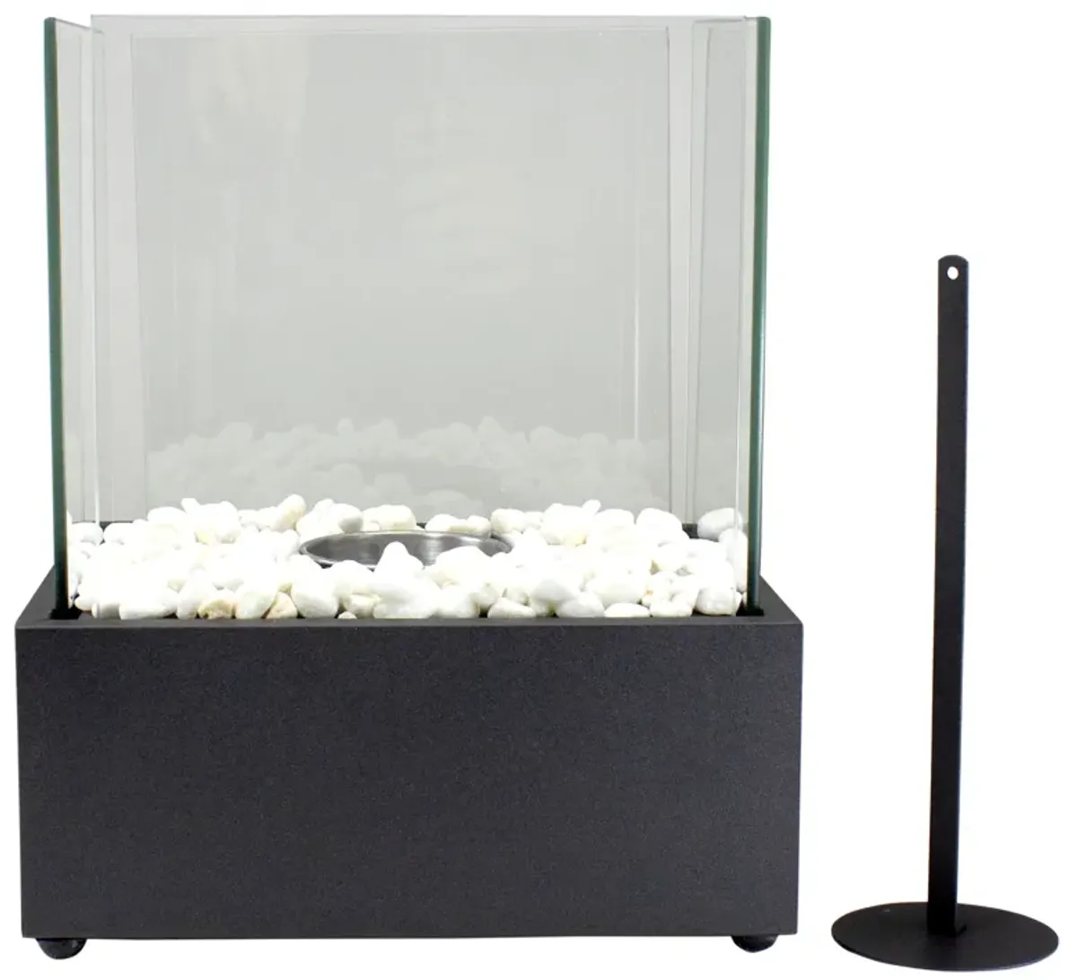 11.5" Bio Ethanol Ventless Portable Tabletop Fireplace with Flame Guard