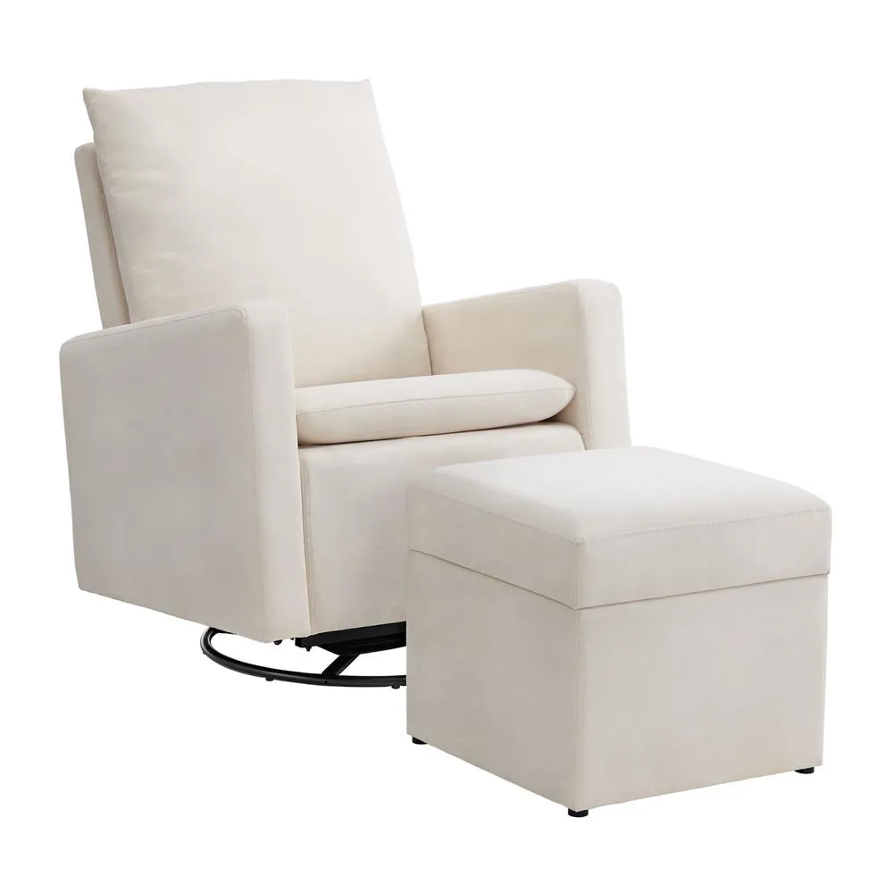 Oxford Baby Soho Baby Everlee Upholstered Glider/Ottoman Cream