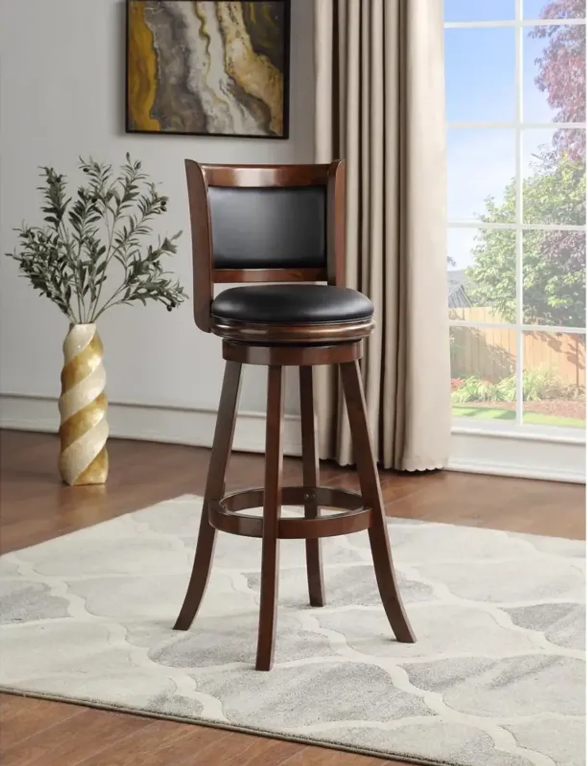 Boraam Augusta 34 Swivel Bar Stool - Cappuccino