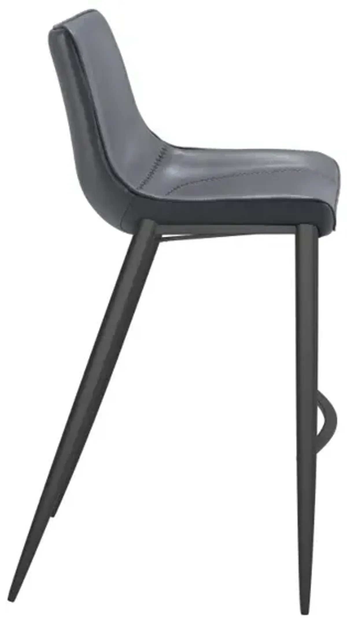 Magnus Barstool (Set of 2) Dark Gray & Black