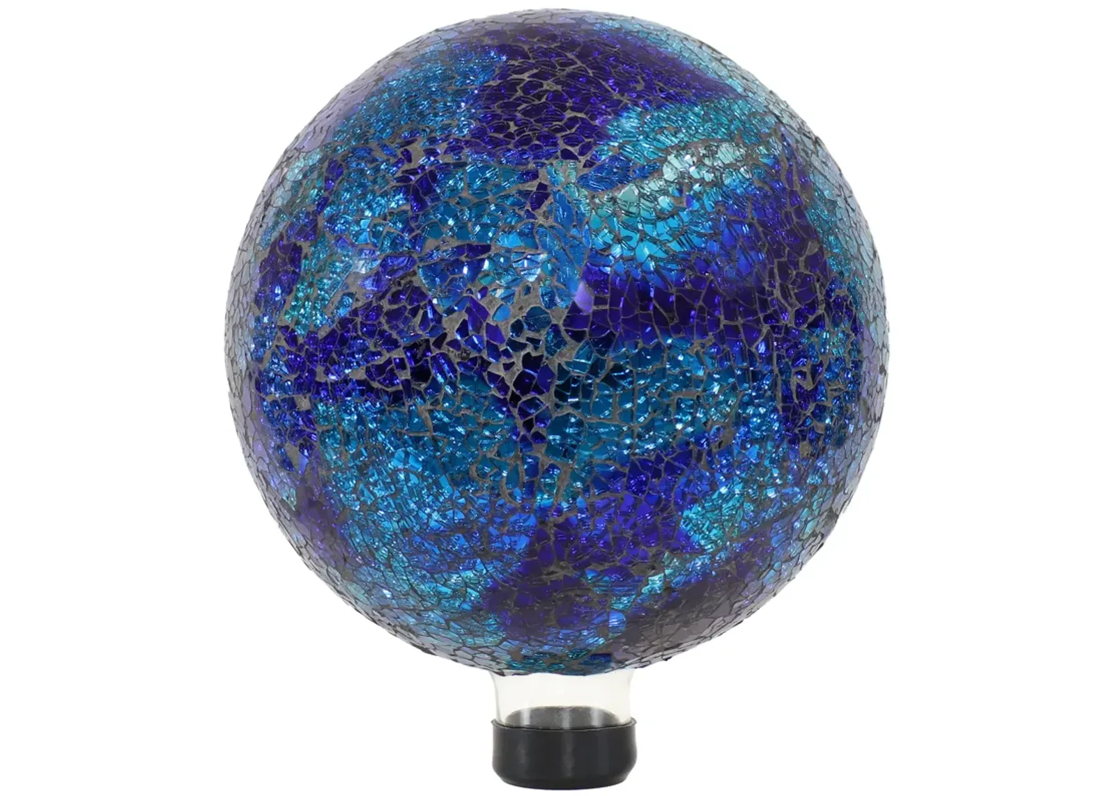 Sunnydaze Deep Ocean Swirl Crackled Glass Gazing Globe - 10 in