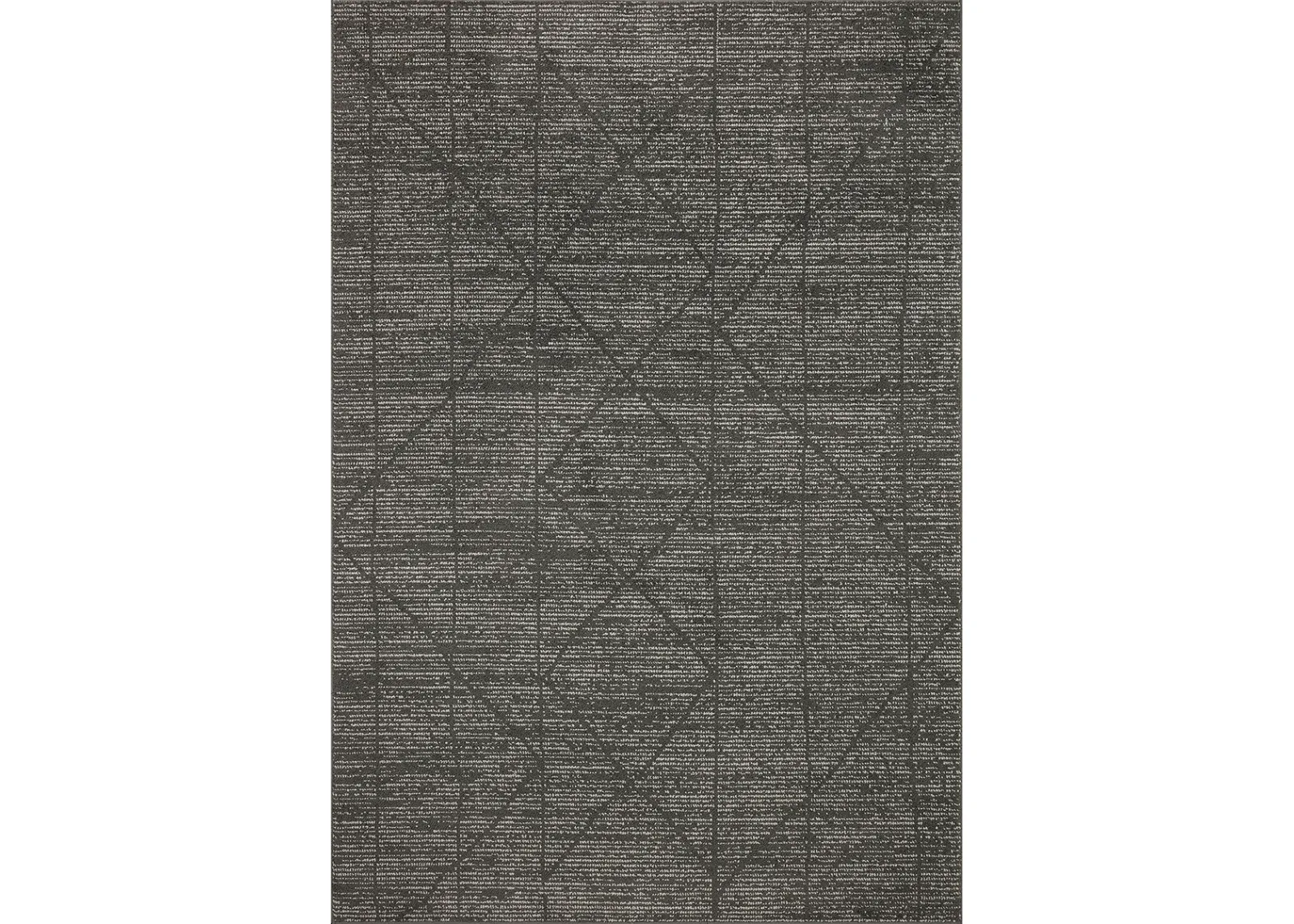 Kamala KAM06 Charcoal/Ivory 4' x 6' Rug