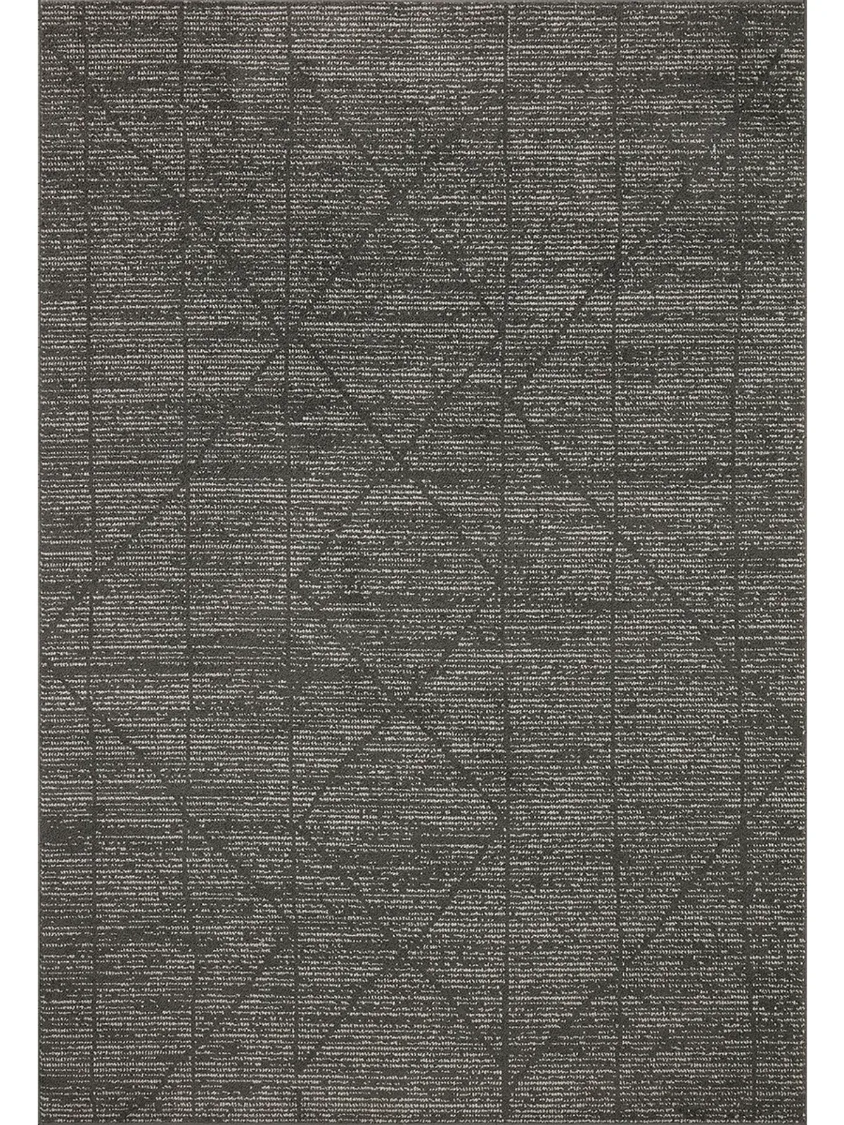 Kamala KAM06 Charcoal/Ivory 4' x 6' Rug