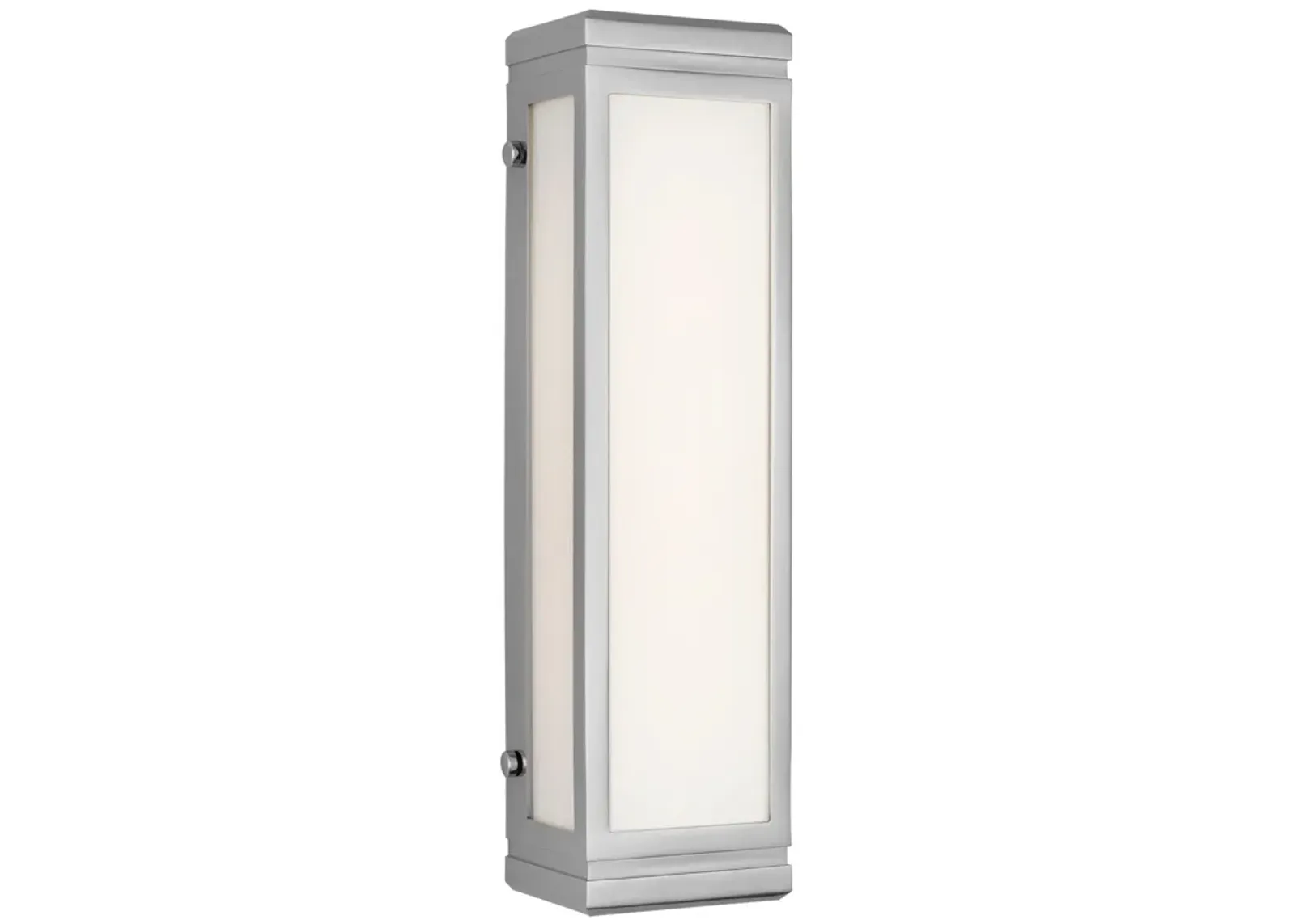 Hayles 17" Bath Light in Polished Nickel with White Glass