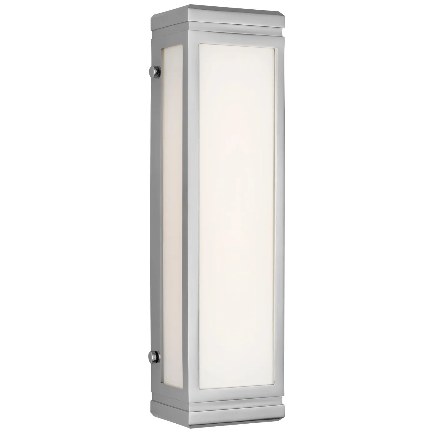 Hayles 17" Bath Light in Polished Nickel with White Glass