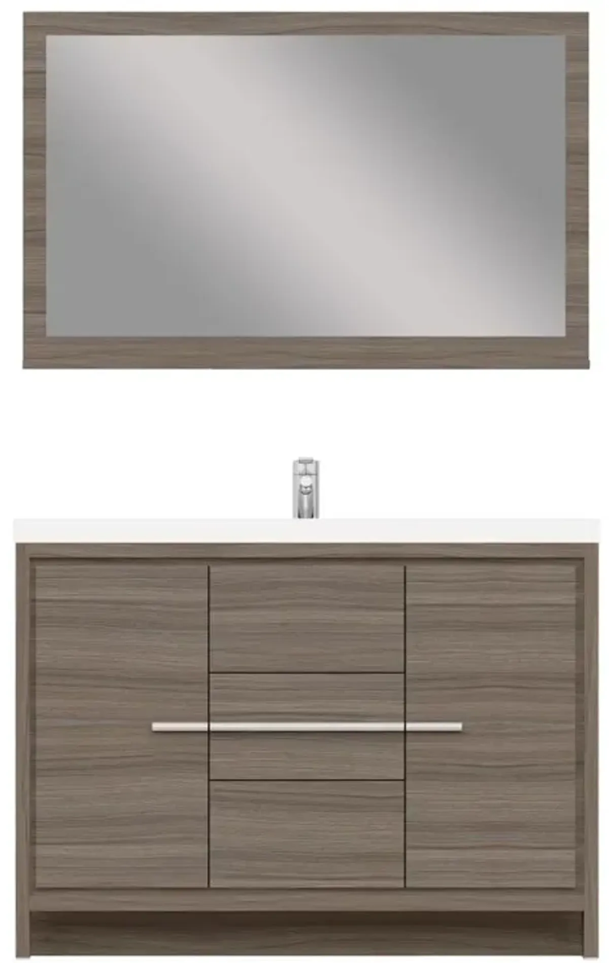 Alya Bath Sortino 48 Modern Bathroom Vanity in Gray
