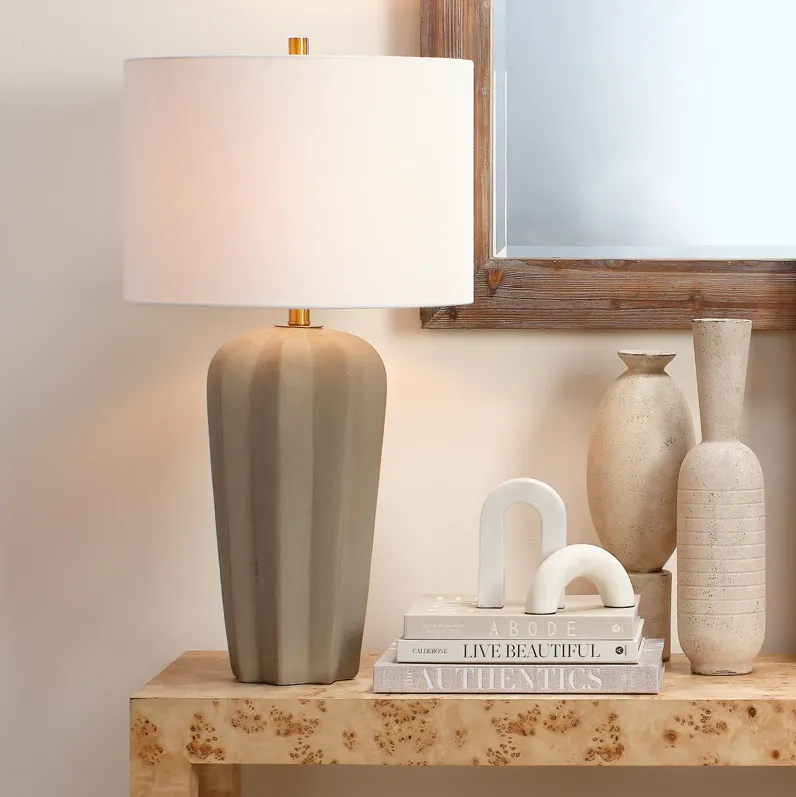 Regal Cement Table Lamp