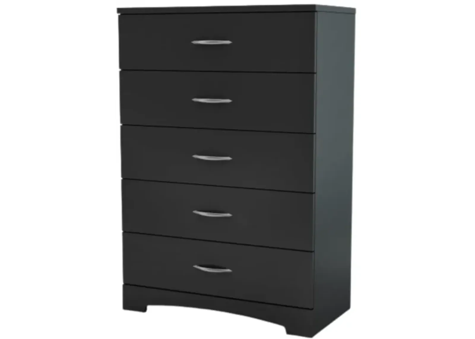 Hivvago Modern 5-Drawer Bedroom Chest in Black Wood Finish