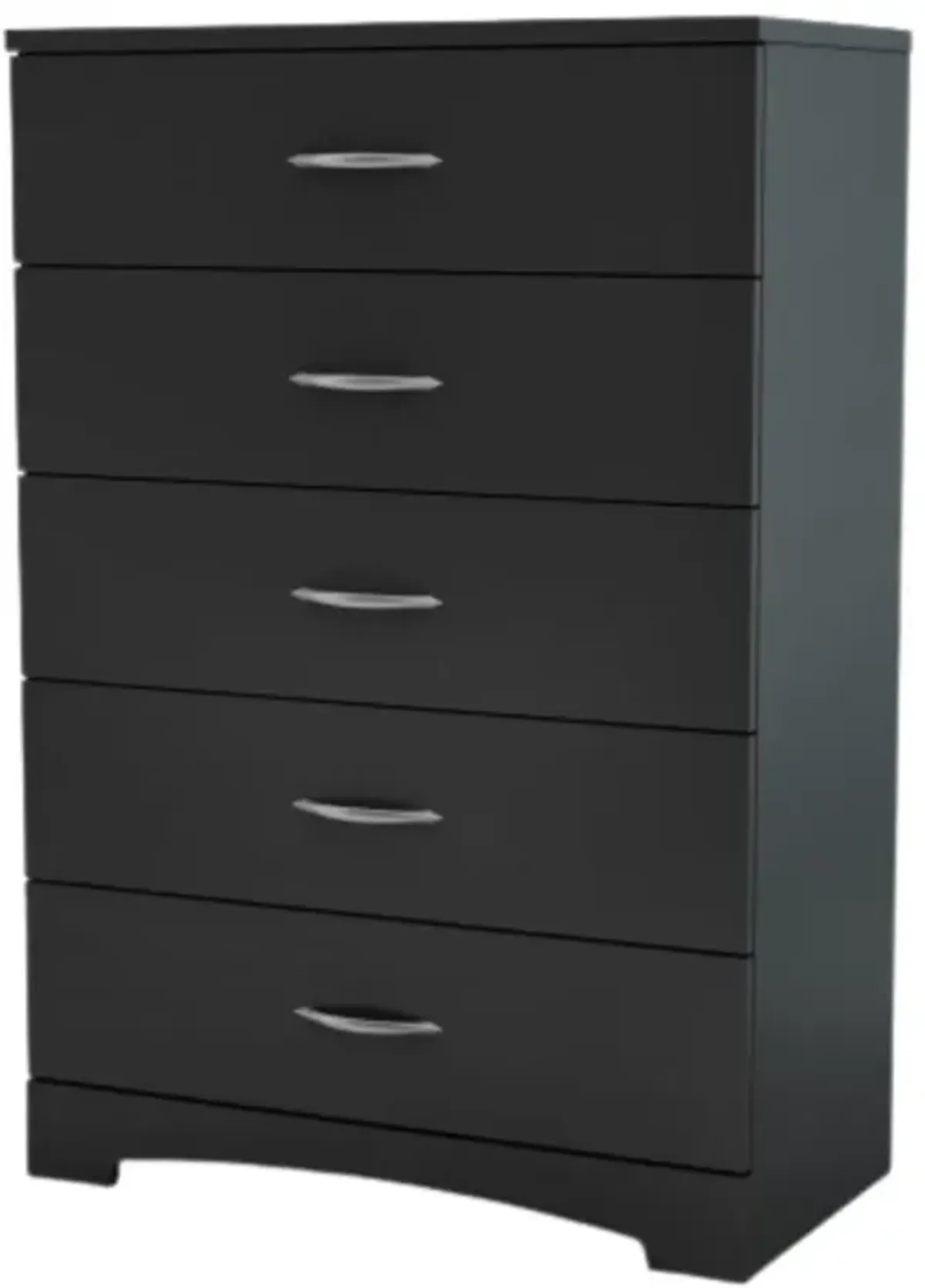 Hivvago Modern 5-Drawer Bedroom Chest in Black Wood Finish