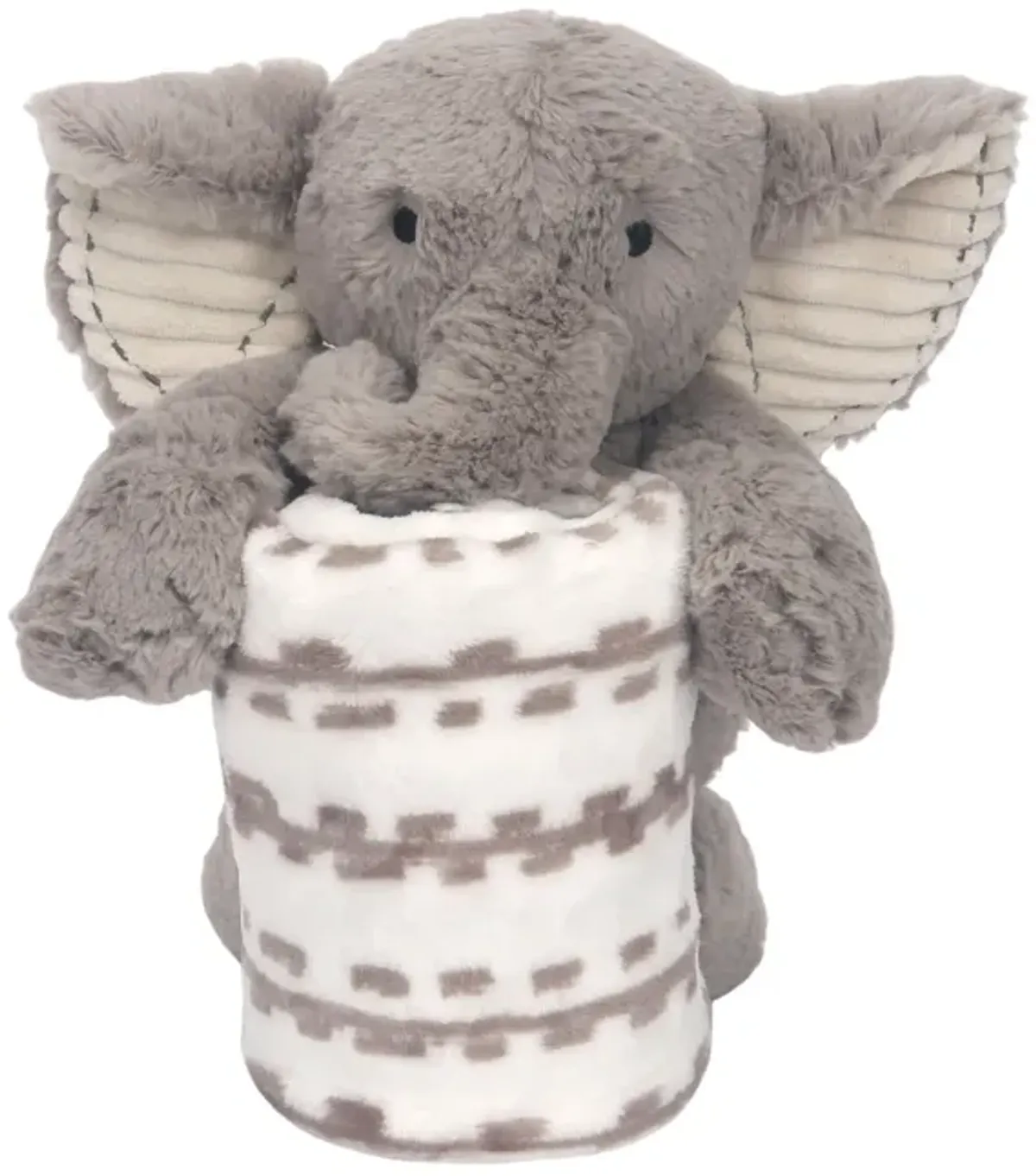 Lambs & Ivy Blanket & Plush Luxury Newborn Baby Gift Set - Gray Elephant