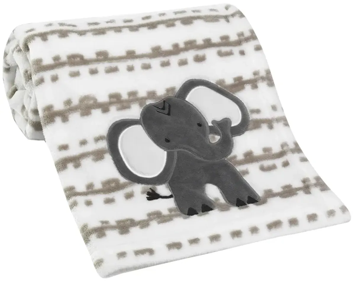 Lambs & Ivy Blanket & Plush Luxury Newborn Baby Gift Set - Gray Elephant