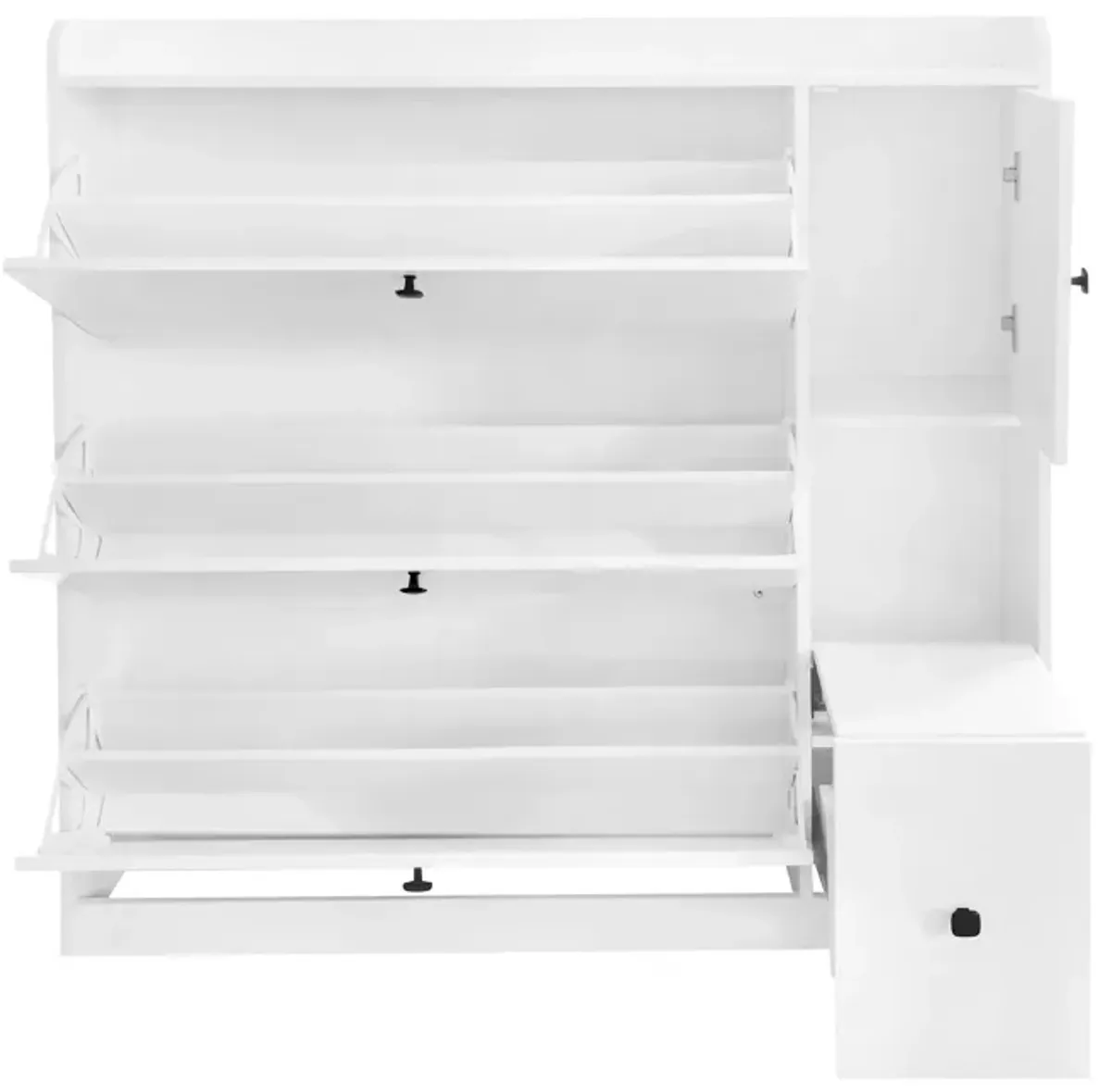 Merax Versatile Shoe Cabinet with 3 Flip Drawers