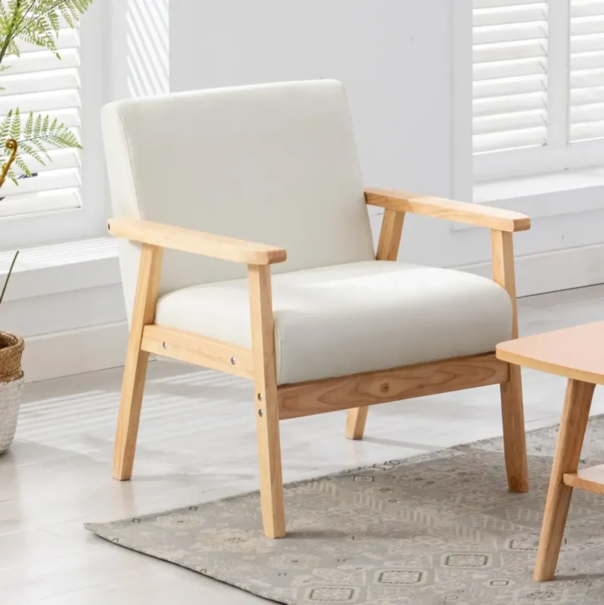 Streamdale Bahamas Beige Linen Fabric Chair