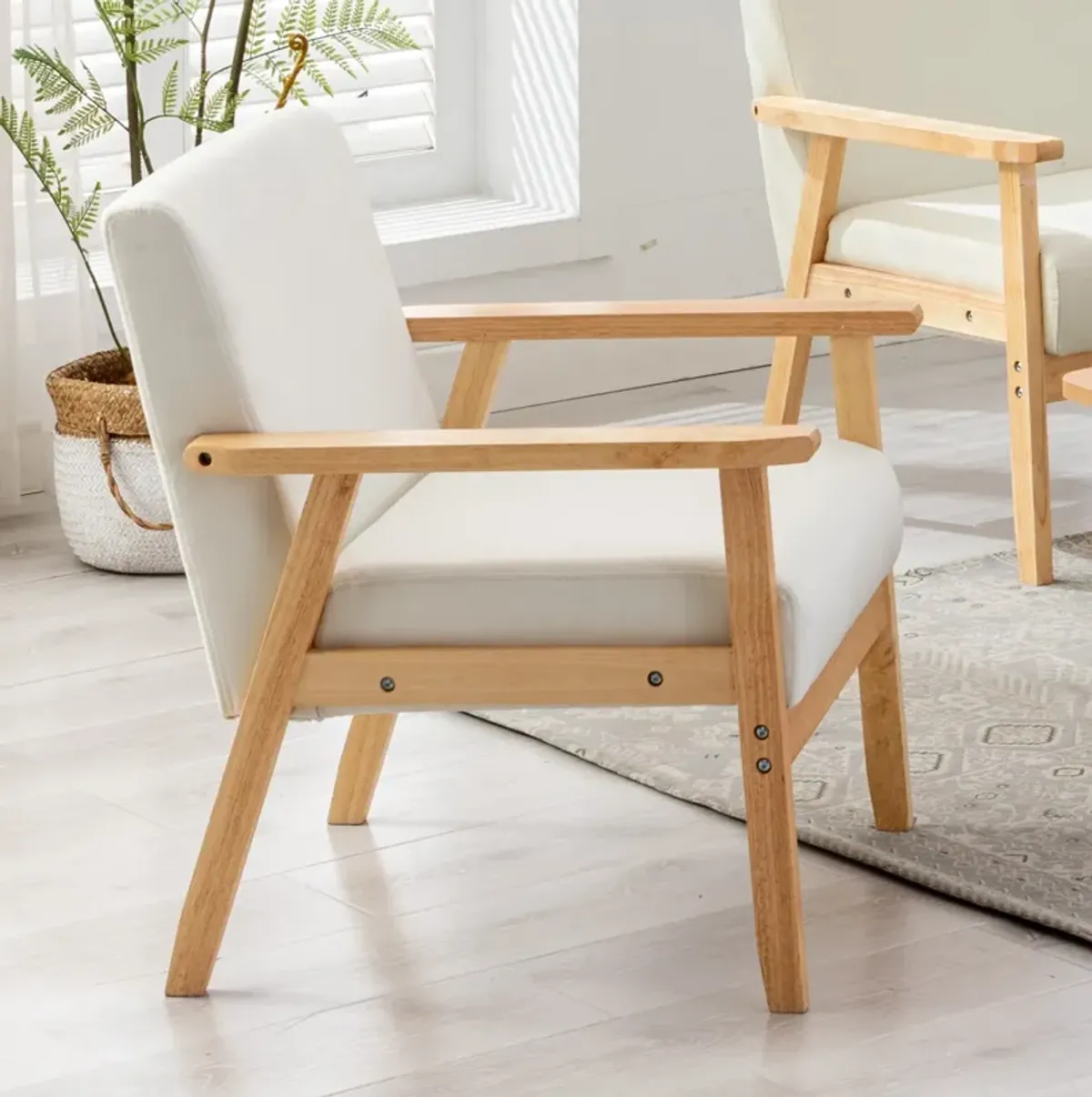 Streamdale Bahamas Beige Linen Fabric Chair