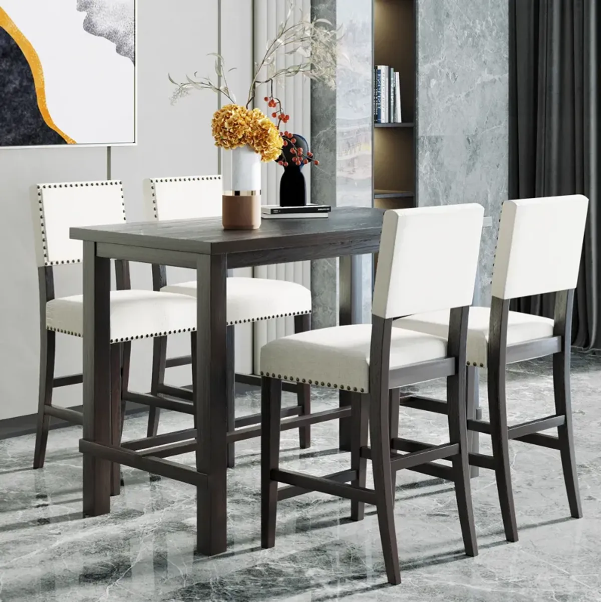 Merax 5-Piece Counter Height Dining Set