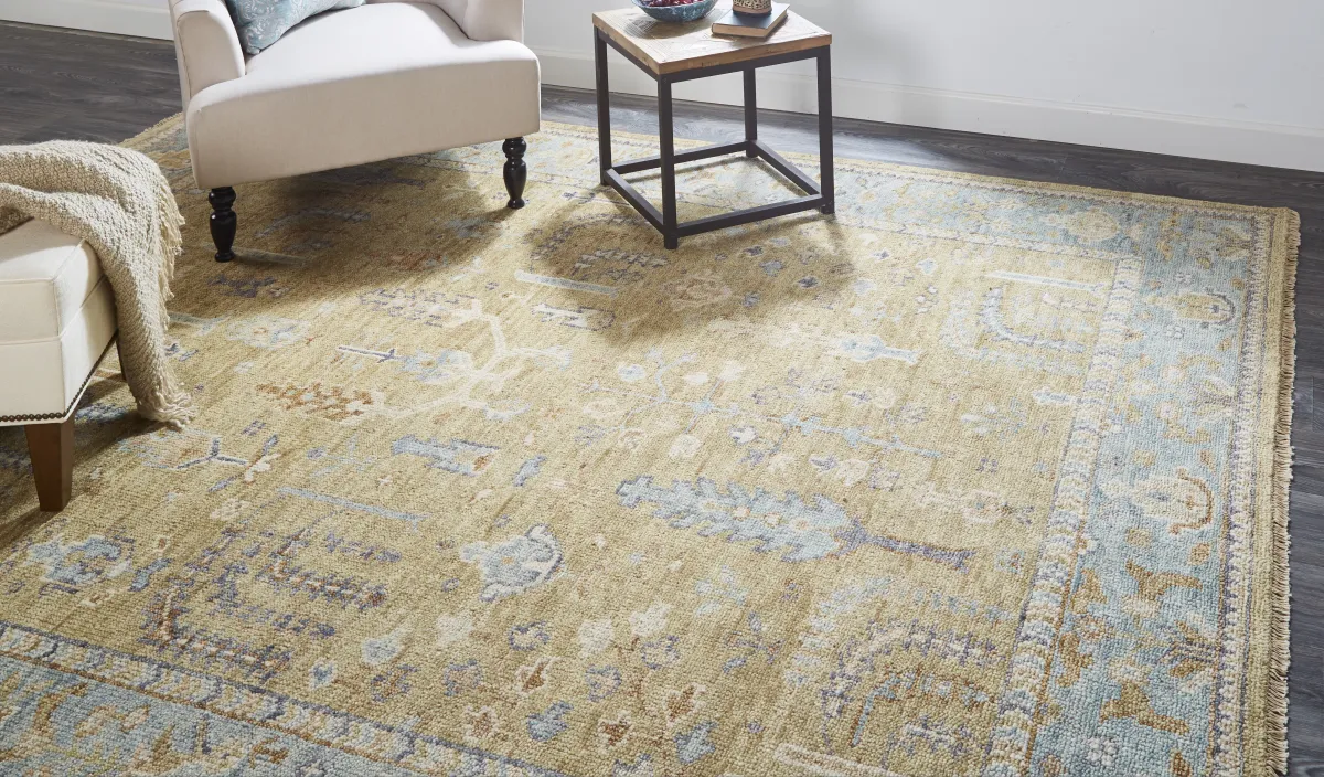 Carrington 6501F Gold/Blue/Gray 2'6" x 8' Rug