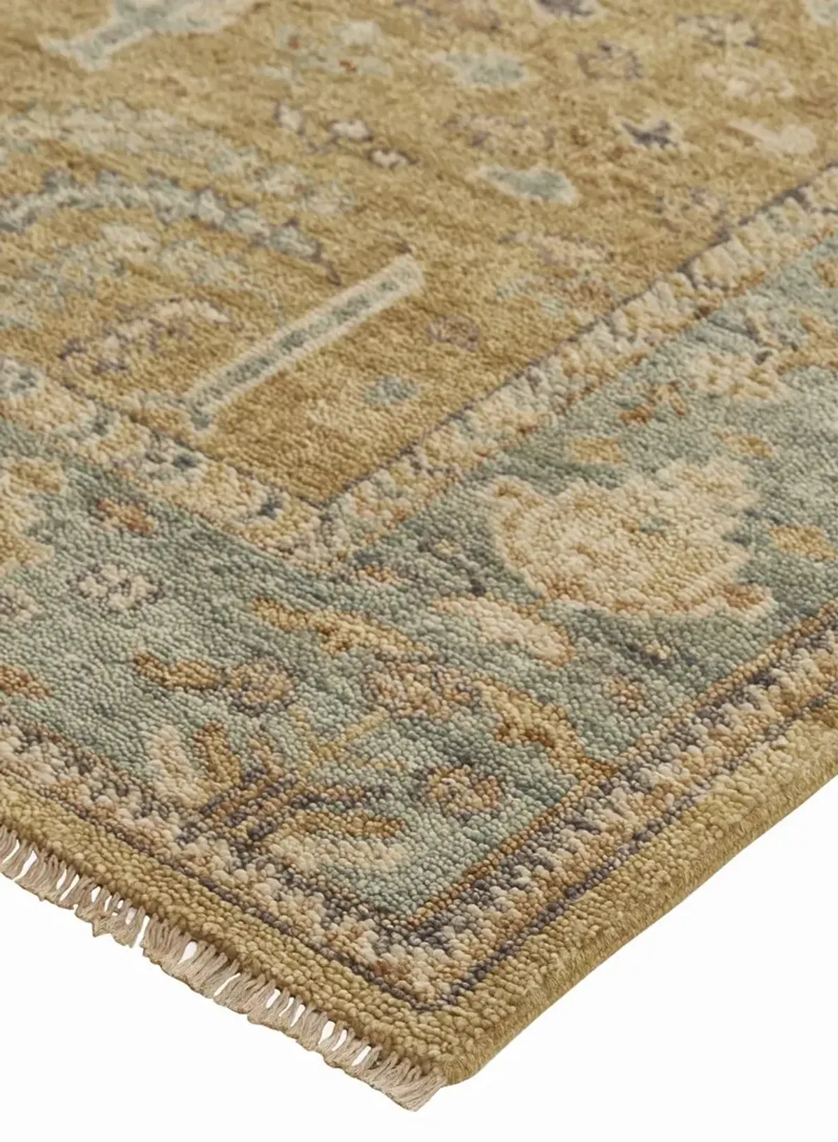 Carrington 6501F Gold/Blue/Gray 2'6" x 8' Rug