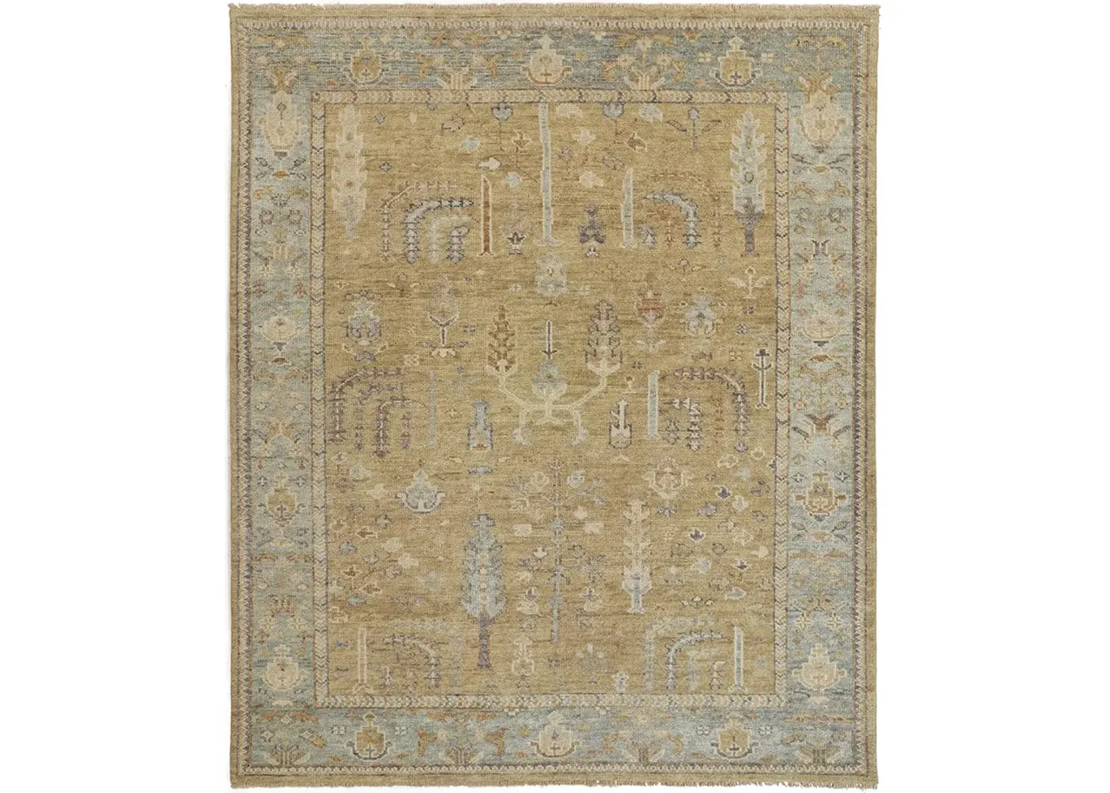 Carrington 6501F Gold/Blue/Gray 2'6" x 8' Rug